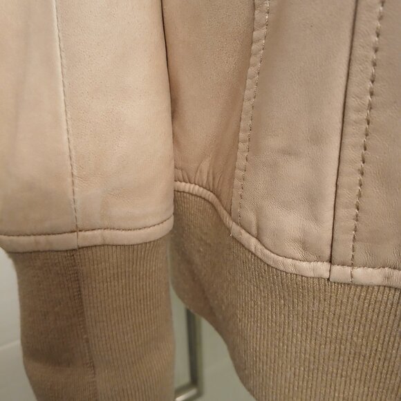 Mackage Cream Leather Jacket Woman - Picture 8 of 15